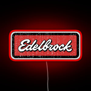 Edelbrock Engines Hot Rod RGB neon sign red