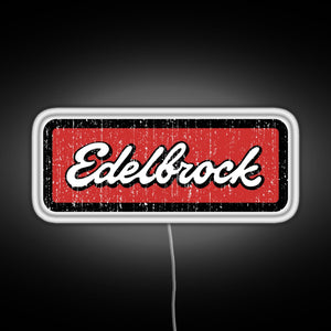 Edelbrock Engines Hot Rod RGB neon sign white 