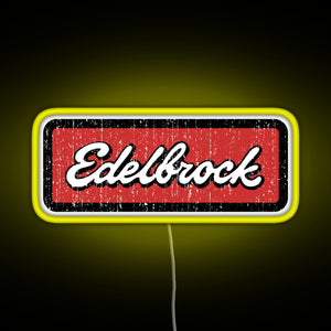 Edelbrock Engines Hot Rod RGB neon sign yellow