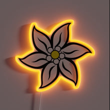 Charger l&#39;image dans la galerie, Edelweiss Flower-Inspired RGB Neon Sign from the Alps Mountains Region