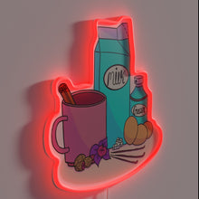 Charger l&#39;image dans la galerie, Vintage Bar Decor, RGB Neon Sign with Nog Ingredient Listing