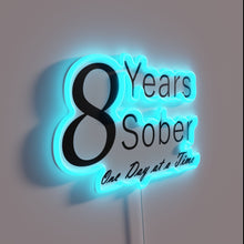 Charger l&#39;image dans la galerie, Neon Celebration of Sobriety Milestone with Customizable Year Count and Dates.