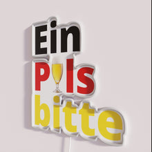 Charger l&#39;image dans la galerie, RGB Colorful Neon Beer Sign with German Phrase Ein Pils Bitte