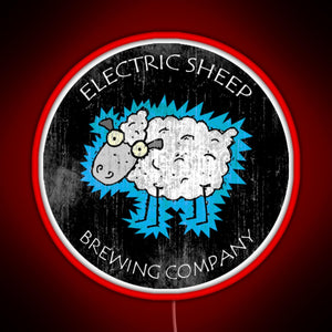 Electric Sheep Brewing Company RGB neon sign red