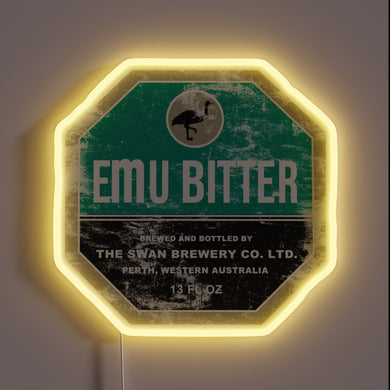 Vintage Australian Emu Bitter Beer Sign from 1923, Neon Style