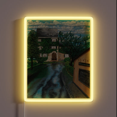 Englishergarten Guesthouse Munich Germany Vibrant Colorful Neon Sign Accent Wall Decor