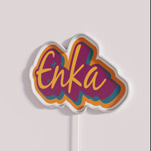 Charger l&#39;image dans la galerie, Brighten your space with vibrant Enka in orange neon lights