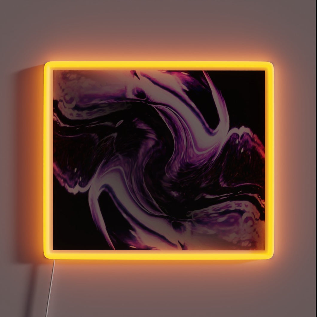 Vibrant, short-lived, colorful glow of an electronic RBG display