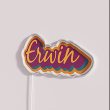 Charger l&#39;image dans la galerie, Erwin&#39;s Vibrant Orange RGB Neon Wall Sign Decoration Artwork