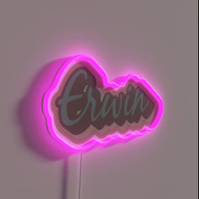Charger l&#39;image dans la galerie, Neon Erwin Sign - A Futuristic RGB Nameplate with Personality