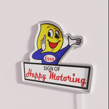 Charger l&#39;image dans la galerie, Vibrant retro Esso petrol pump boy neon advertising display decoration.