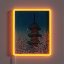 Charger l&#39;image dans la galerie, Vibrant evening light reflects off Tokyo&#39;s Toshogu Shrine&#39;s neon splendor.