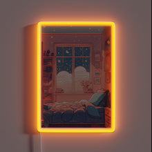 Charger l&#39;image dans la galerie, Glowing evening ambiance with vibrant RGB neon signs and lights