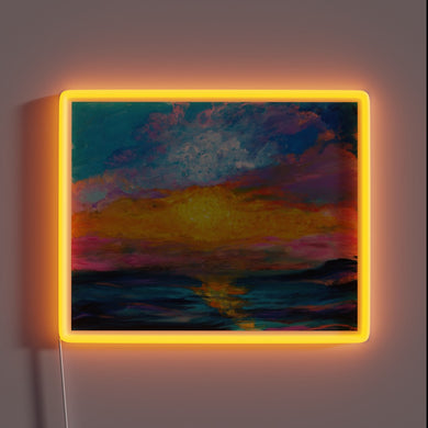 Radiant evening ambiance with customizable color-changing LED light display.