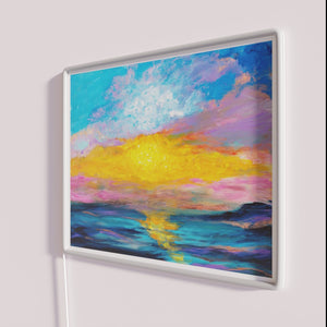 Vibrant evening ambiance with customizable RGB neon signs for homes.
