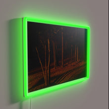 Charger l&#39;image dans la galerie, Dreamy evening ambiance with vibrant RGB neon lighting effects indoors.