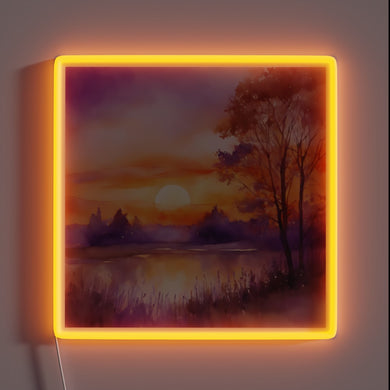 Softly glowing evening ambiance with vibrant colors in a serene design.
