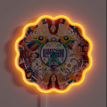 Charger l&#39;image dans la galerie, Everything Everywhere All At Once neon sign – colorful multiverse movie wall art featuring cast and surreal visuals from the 2022 sci-fi hit, perfect for film lovers and collectors