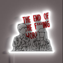 Charger l&#39;image dans la galerie, Vibrant fan artwork of post-apocalyptic love story&#39;s iconic sign in RGB neon