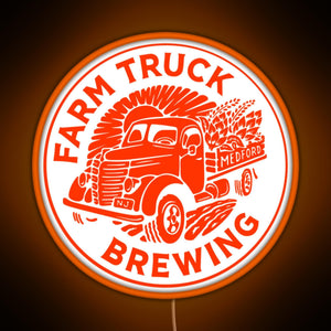 Farm Truck Brewing RGB neon sign orange