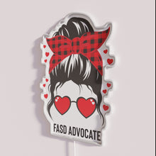 Charger l&#39;image dans la galerie, Neon Fetal Alcohol Spectrum Disorders awareness advocacy support sign decoration.
