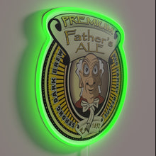 Charger l&#39;image dans la galerie, Vibrant &#39;Father&#39;s Ale&#39; Strong Dark Brew Neon Sign in RGB Color