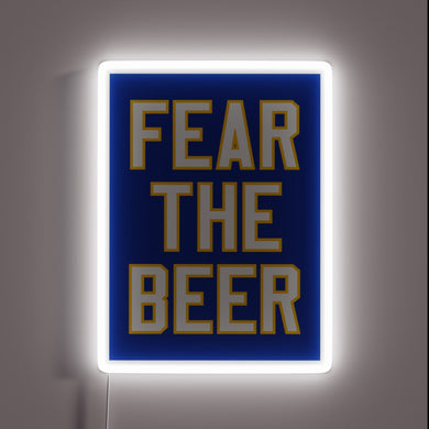RGB Neon Sign with Fierce Beer-Themed Design and Typography