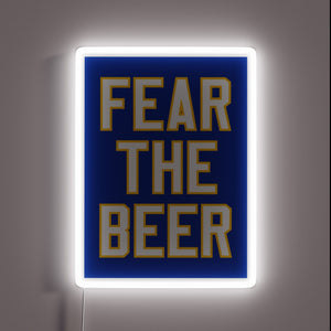 RGB Neon Sign with Fierce Beer-Themed Design and Typography