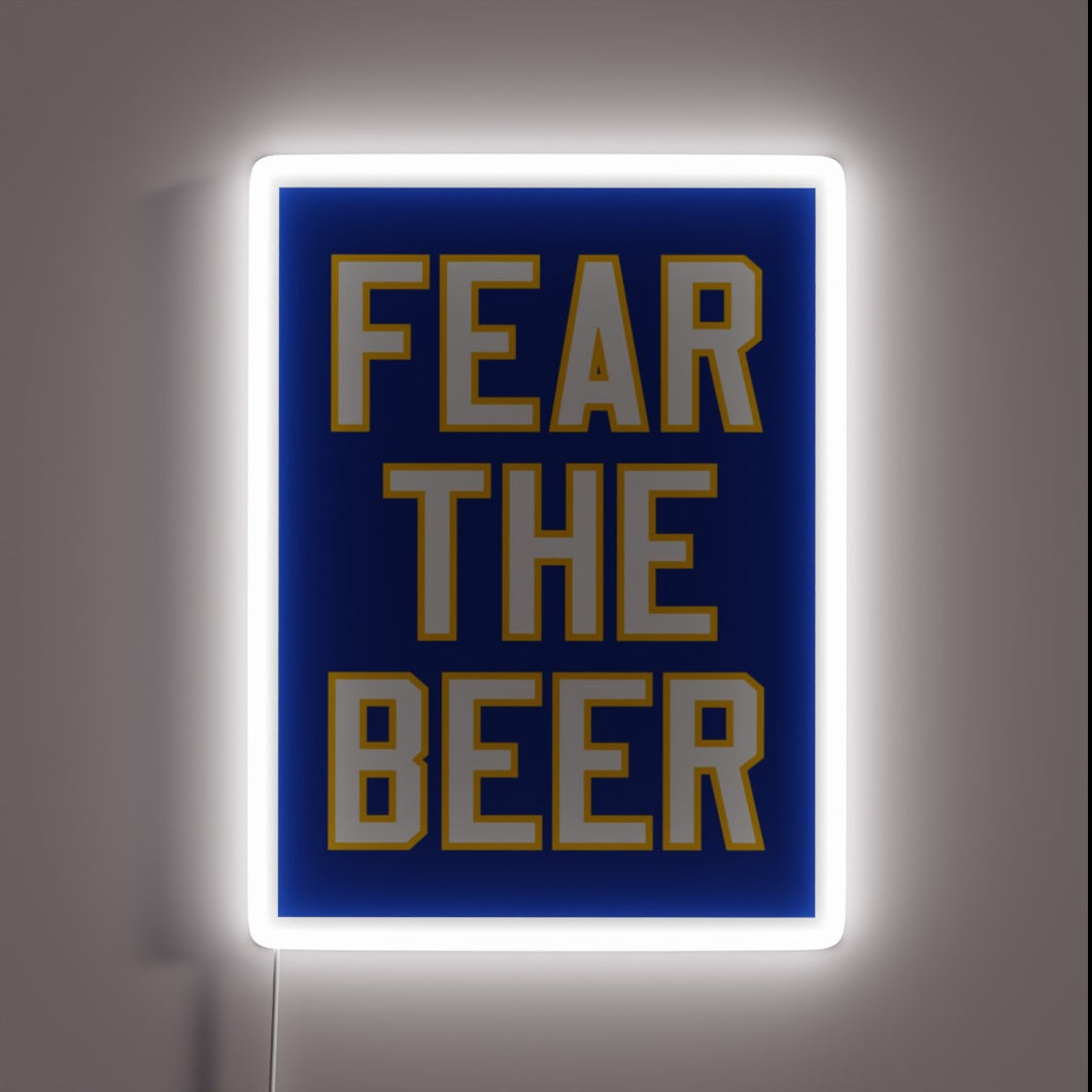 RGB Neon Sign with Fierce Beer-Themed Design and Typography