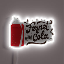 Charger l&#39;image dans la galerie, Vintage Fernet Branca and cola cocktail neon bar sign artwork.