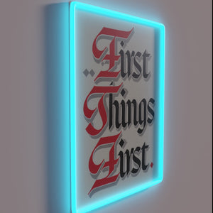 Motivational Neon Sign: Illuminating Your Path to Priorities and Purpose