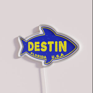 Colorful Neon Sign Featuring Deep Sea Fishing in Destin Florida
