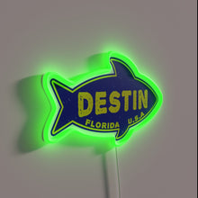 Charger l&#39;image dans la galerie, Deep sea fishing destination in Destin, Florida vibrant neon sign