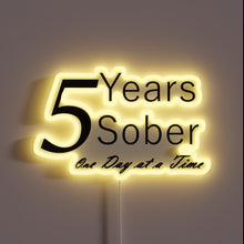 Charger l&#39;image dans la galerie, Neon Sign Celebrating Five Years of Sobriety and New Beginnings