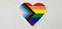 Charger l&#39;image dans la galerie, Progress Pride Flag Heart Rgb Neon Sign