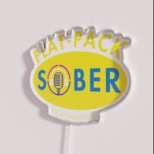 Charger l&#39;image dans la galerie, Vibrant flat pack neon sober logo wall decoration display ideas.