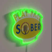 Charger l&#39;image dans la galerie, Neon sober living logo decoration with flat pack simplicity.