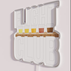 Neon Flight Club beer enthusiast decorative bar pub sign lighting.