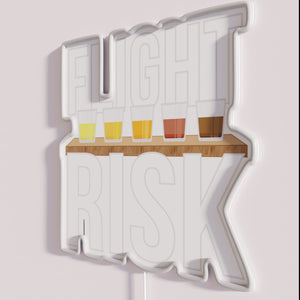 Neon Bar Decor - RGB LED Flight Risk Beer Enthusiast Sign