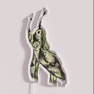 Vibrant RGB flower mantis neon signs for modern home decor inspiration.