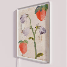 Charger l&#39;image dans la galerie, Colorful floral design featuring vibrant red strawberries in RGB neon
