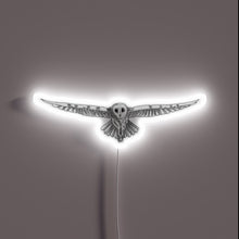 Charger l&#39;image dans la galerie, Winged wisdom shines bright with vibrant RGB glowing neon lights