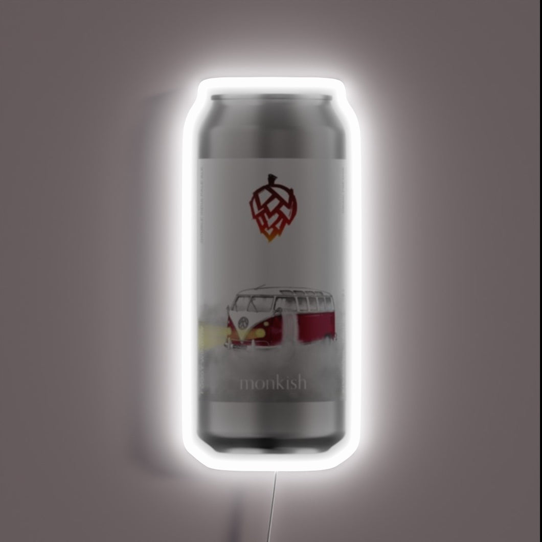 Neon beer decor featuring vibrant colors and hoppy theme
