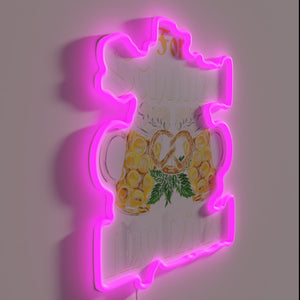 Authentic German Oktoberfest vibe in a retro inspired neon decoration.