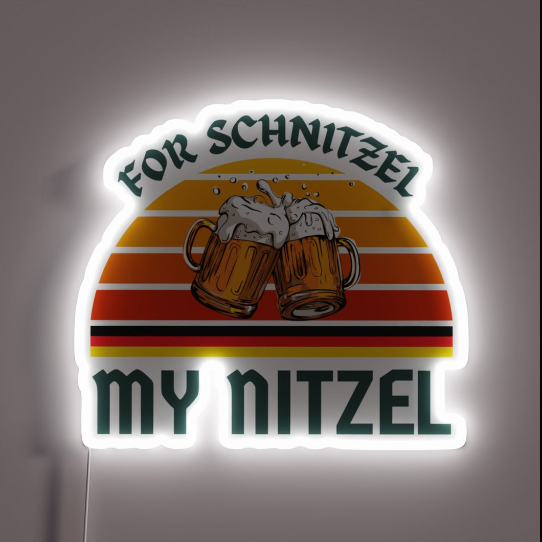 Neon Sign Adorns Your Kitchen with Colorful Schnitzel Love