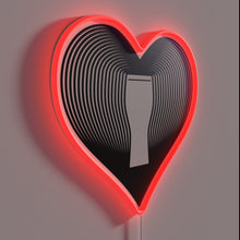 Charger l&#39;image dans la galerie, Neon bar decor with vibrant rainbow glow for beer lovers.