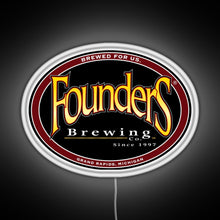Charger l&#39;image dans la galerie, Founders Brewing Co logo RGB neon sign white 