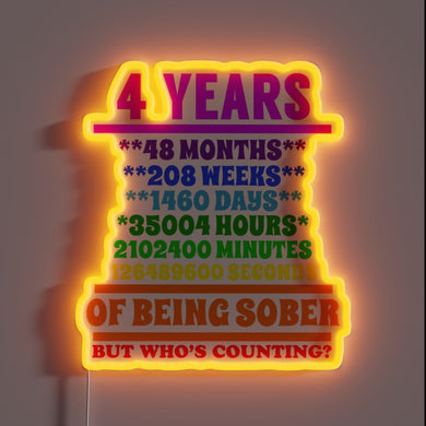 Hope and Sobriety Celebrated with Customizable Four Year Anniversary Sign