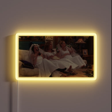 Neon RGB Wedding Dress Sign for Bridesmaids' Special Friend Gift