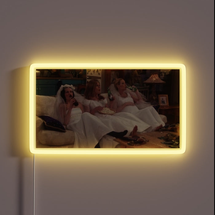 Neon RGB Wedding Dress Sign for Bridesmaids' Special Friend Gift